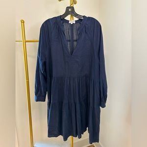 Felicite’  navy blue cotton dress- Sz 3 (Medium)